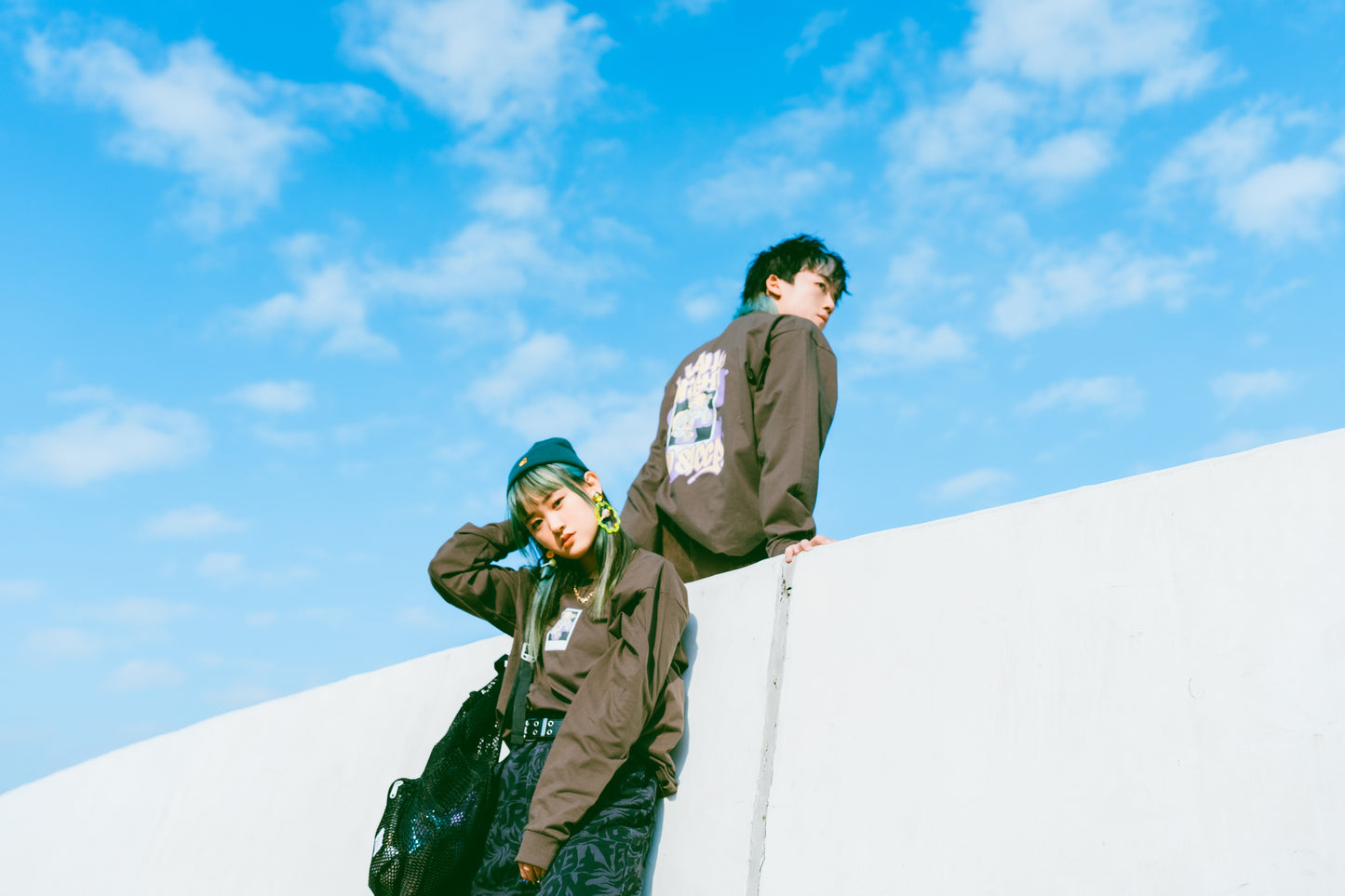 <Party Owl> - Brown 長袖Sweater